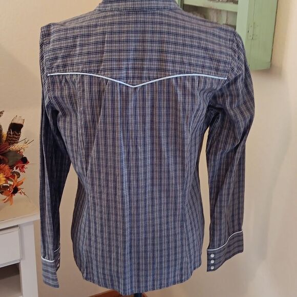 Vintage  Old Navy Pearl Snap Front Western Shirt.Western,Rodeo,Coastal  Cowgirl - Picture 6 of 11
